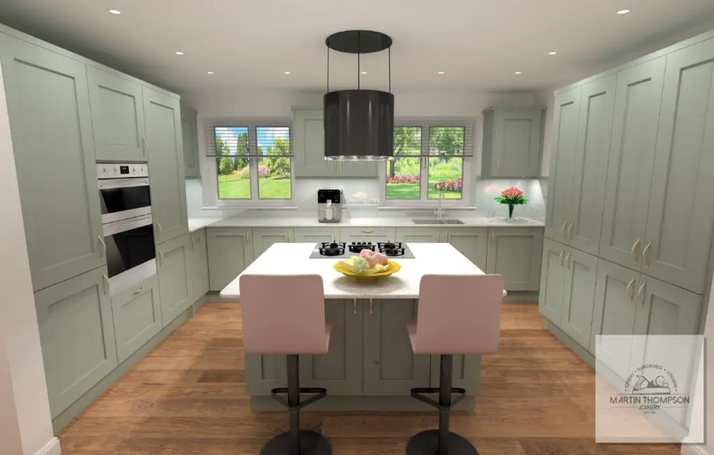 Rendered CAD Image of a Kitchen in Peterborough