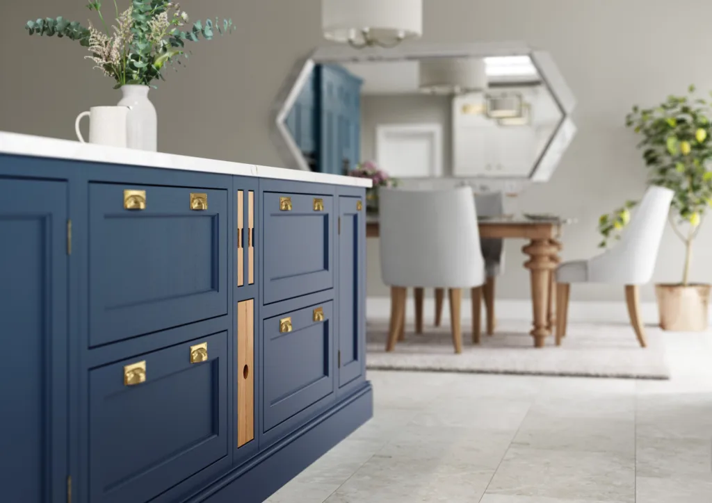 Belgravia Parisian Blue In-frame kitchen
