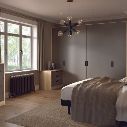 Matt Taupe Fitted Wardrobe