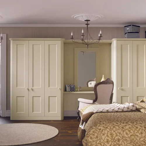 Oak Grain Cream Fitted Wardrobe